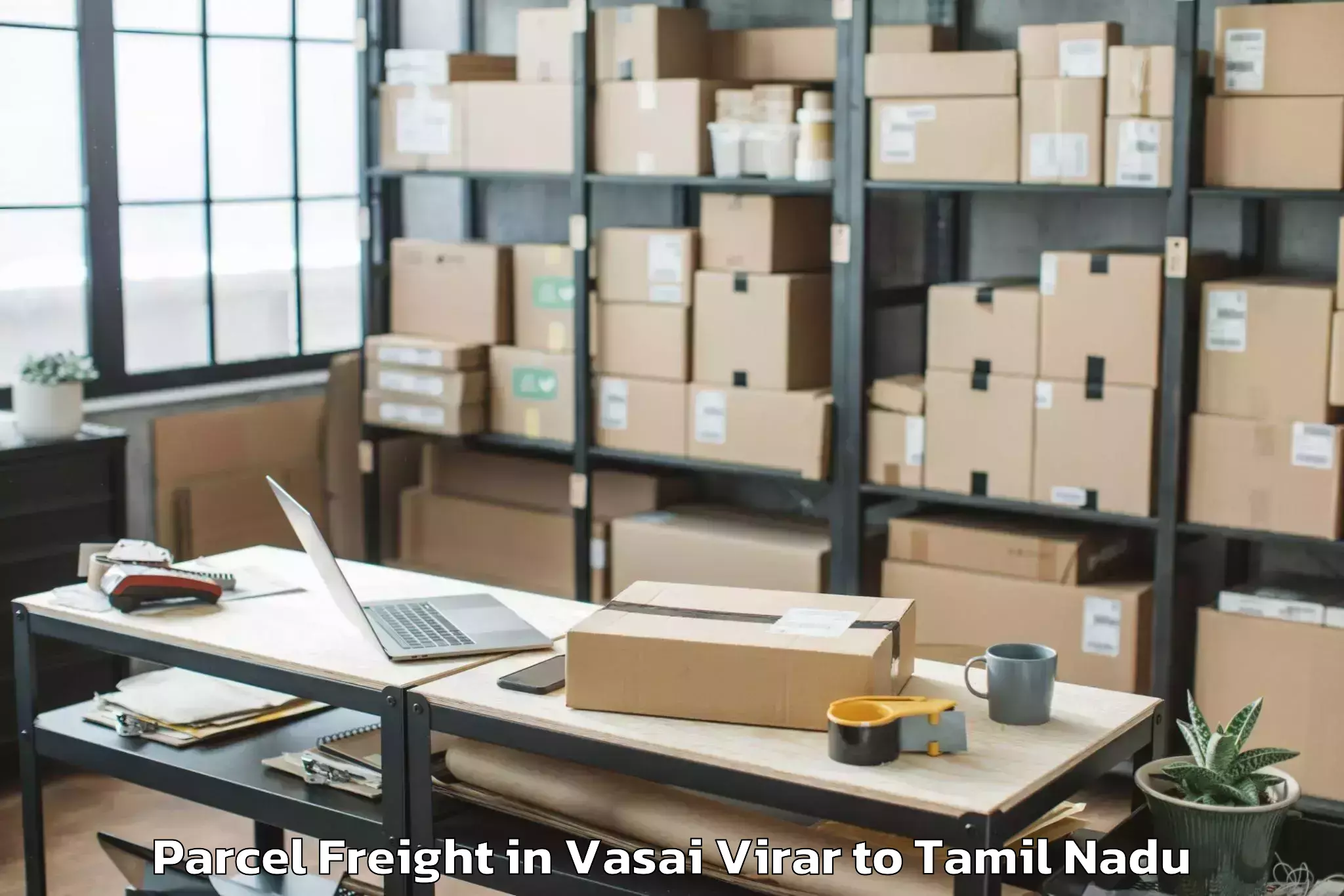 Hassle-Free Vasai Virar to Palamedu Parcel Freight